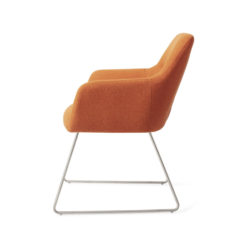 Jesper Home Kinko Tangerine Dining Chair - Slide Steel