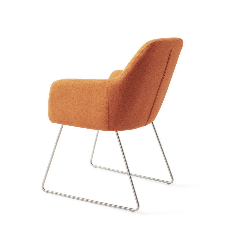 Jesper Home Kinko Tangerine Dining Chair - Slide Steel