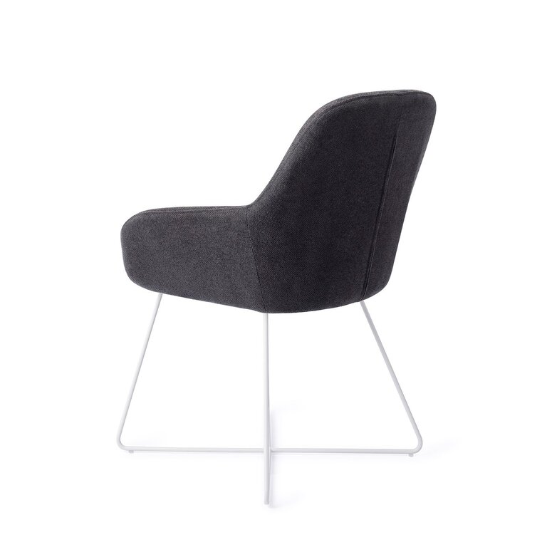 Jesper Home Kushi Black-Out Dining Chair - Cross White