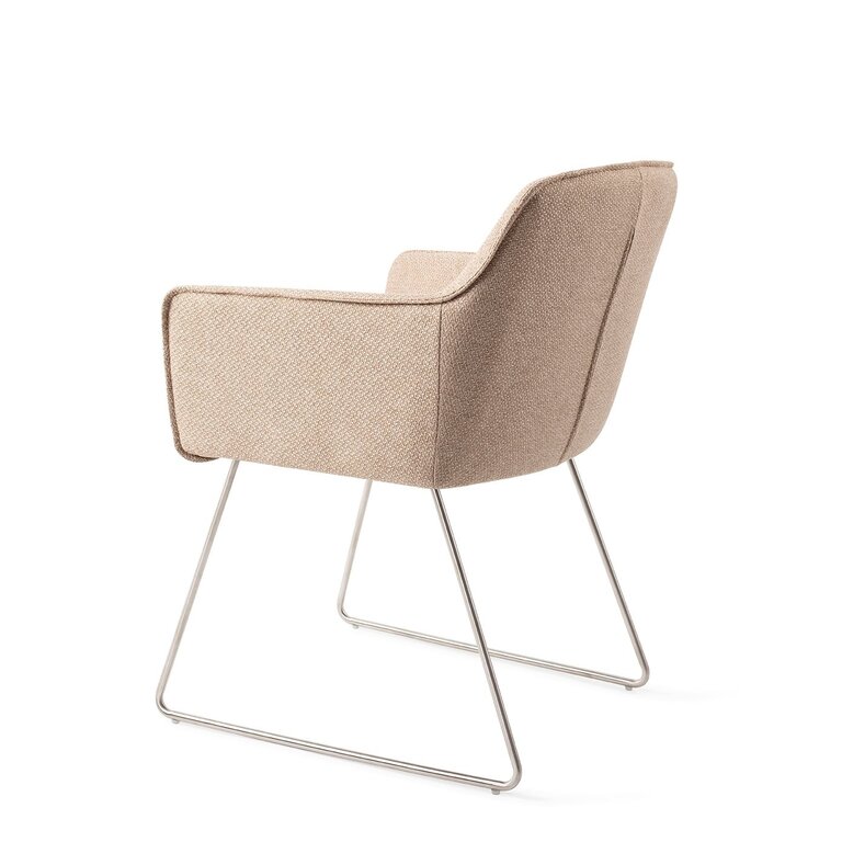 Jesper Home Hofu Wild Walnut Dining Chair - Slide Steel