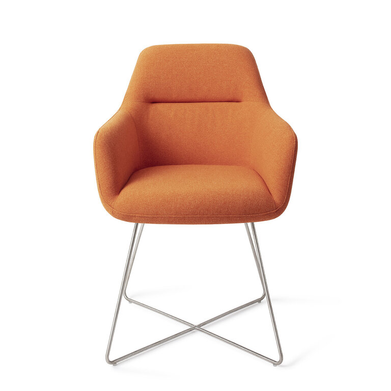 Jesper Home Kinko Tangerine Dining Chair - Cross steel