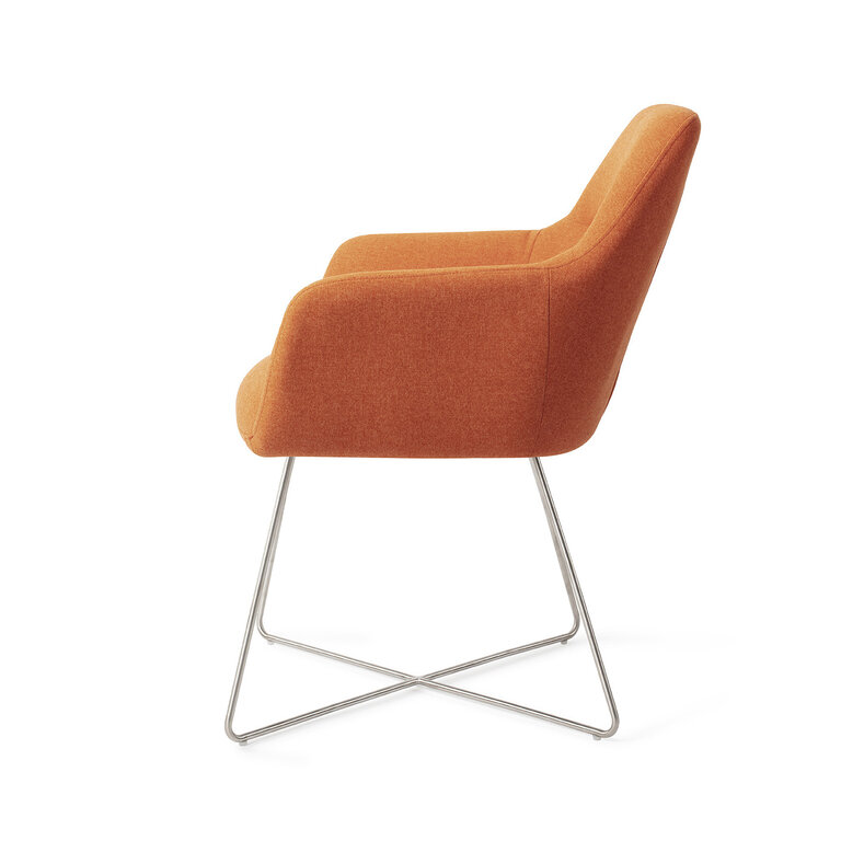 Jesper Home Kinko Tangerine Dining Chair - Cross steel