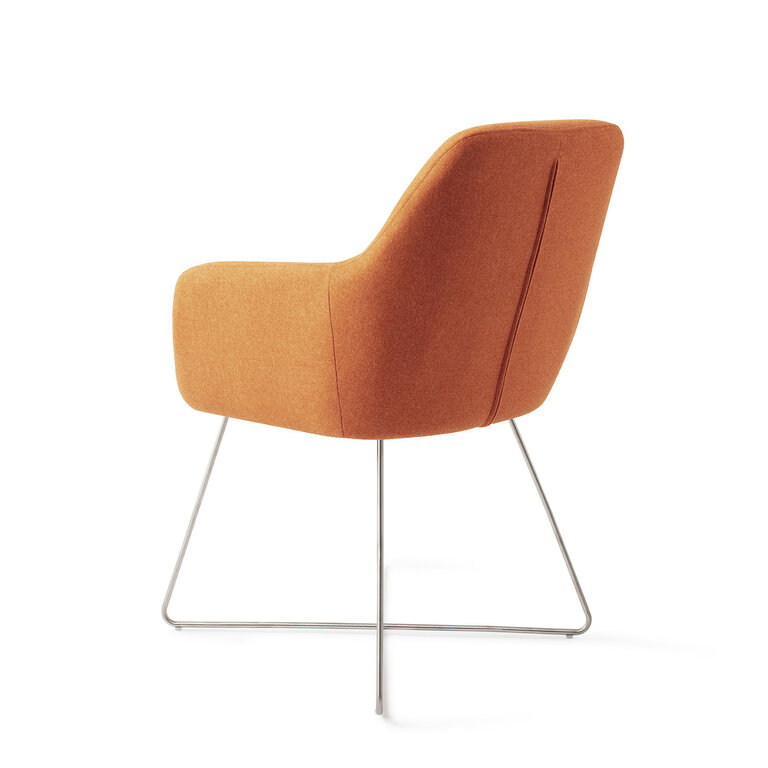 Jesper Home Kinko Tangerine Dining Chair - Cross steel