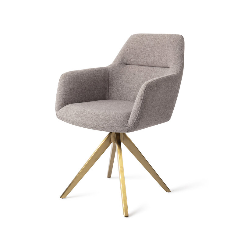 Jesper Home Kinko Earl Grey Dining Chair - Turn Gold