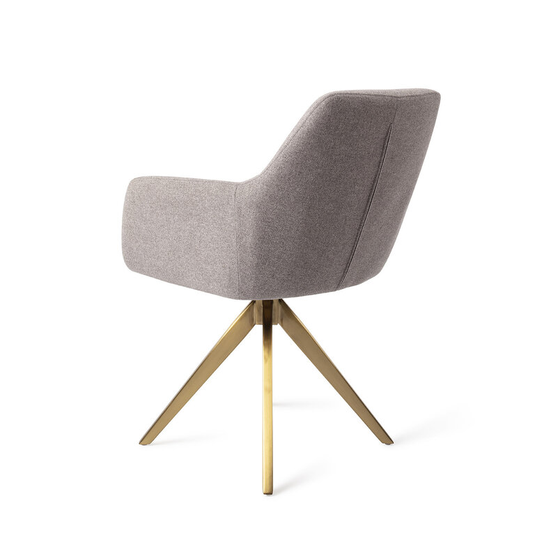 Jesper Home Kinko Earl Grey Dining Chair - Turn Gold