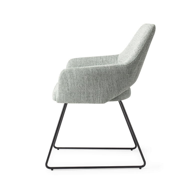 Jesper Home Yanai Soft Sage Dining Chair - Slide Black