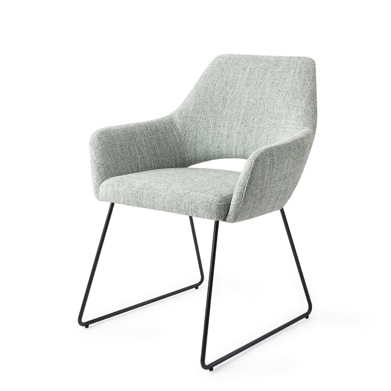 Jesper Home Yanai Soft Sage Dining Chair - Slide Black