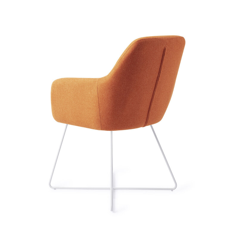 Jesper Home Kinko Tangerine Dining Chair - Cross White