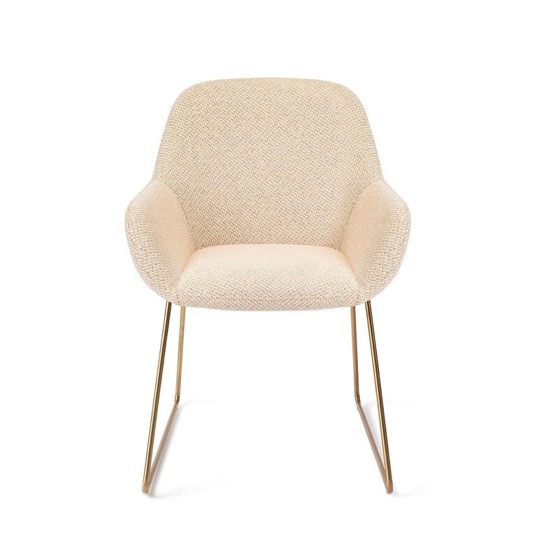 Jesper Home Kushi Trouty Tinge Dining Chair - Slide Gold