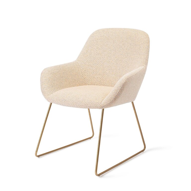 Jesper Home Kushi Trouty Tinge Dining Chair - Slide Gold