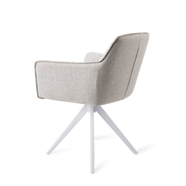 Jesper Home Hofu Checkers Charm Dining Chair - Turn White