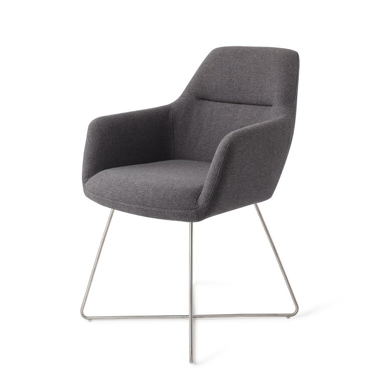 Jesper Home Kinko Shadow Dining Chair - Cross Steel