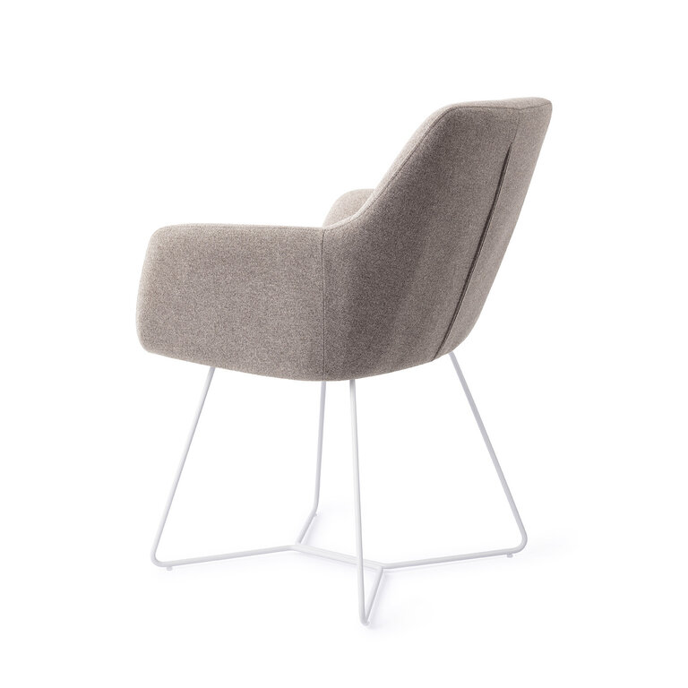 Jesper Home Kinko Earl Grey Dining Chair - Beehive White