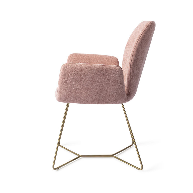 Jesper Home Misaki Anemone Dining Chair - Beehive Gold