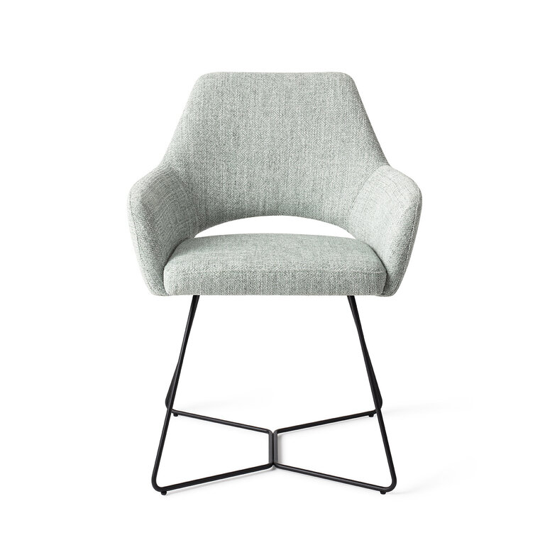 Jesper Home Yanai Soft Sage Dining Chair - Beehive Black