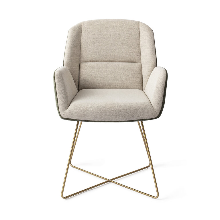 Jesper Home Myoko Popeye Dining Chair - Cross Gold