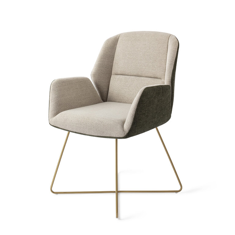 Jesper Home Myoko Popeye Dining Chair - Cross Gold