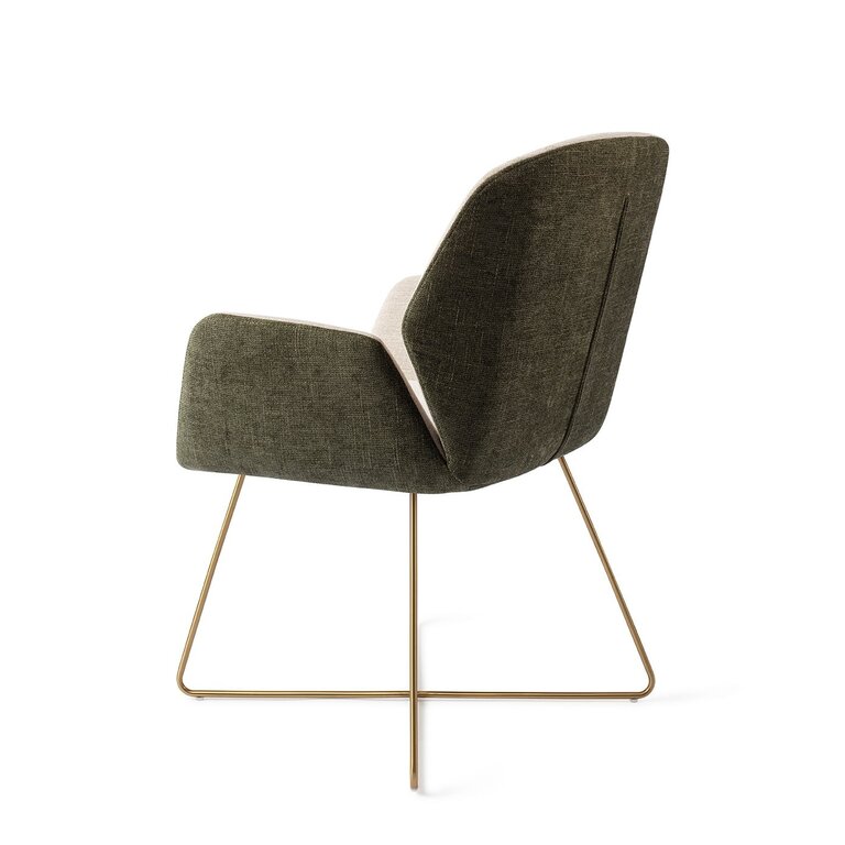 Jesper Home Myoko Popeye Dining Chair - Cross Gold