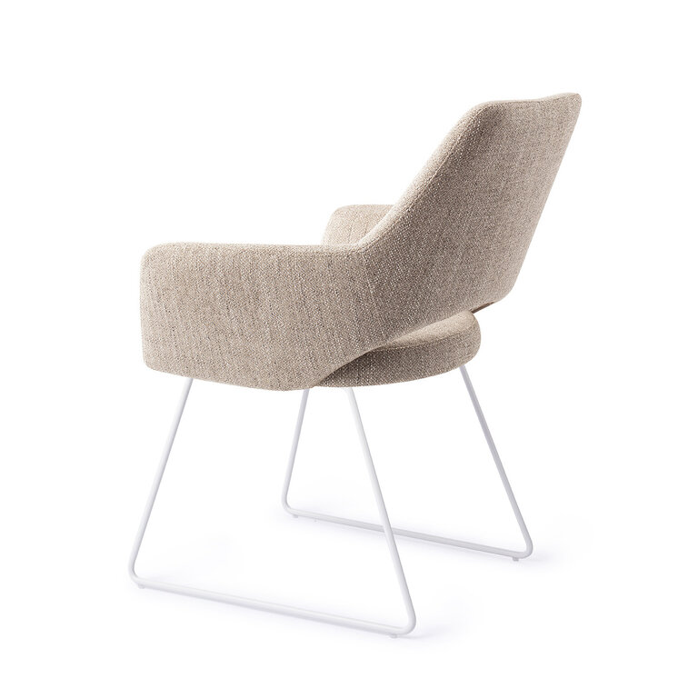 Jesper Home Yanai Biscuit Beach Dining Chair - Slide White