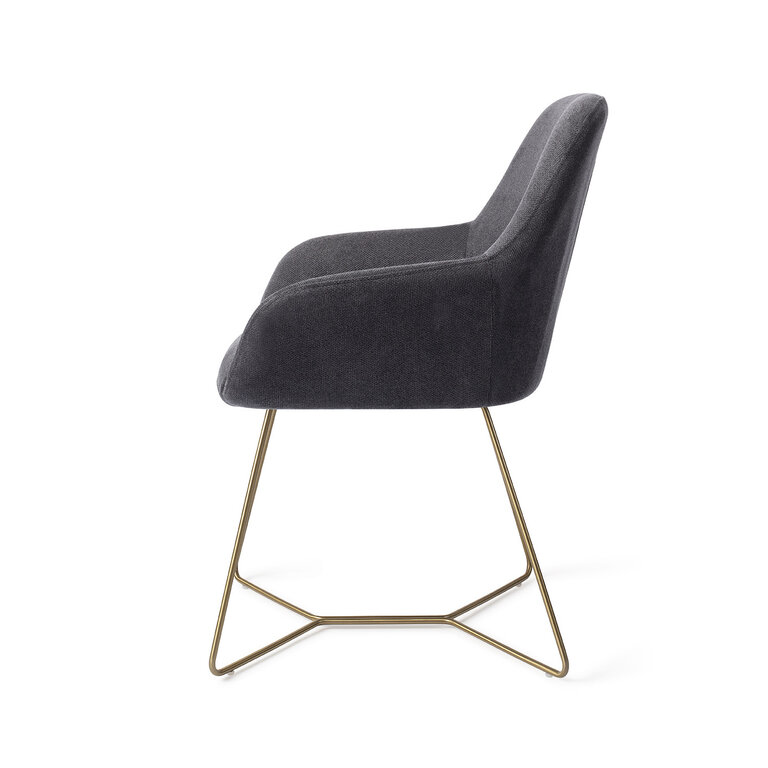 Jesper Home Kushi Black-Out Eetkamerstoel - Beehive Gold