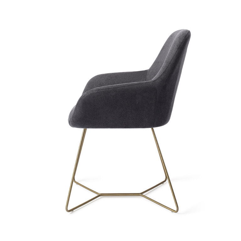 Jesper Home Kushi Black-Out Dining Chair - Beehive Gold