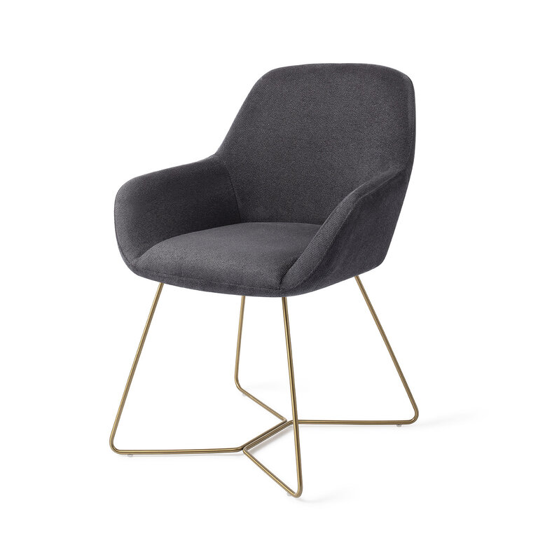 Jesper Home Kushi Black-Out Dining Chair - Beehive Gold