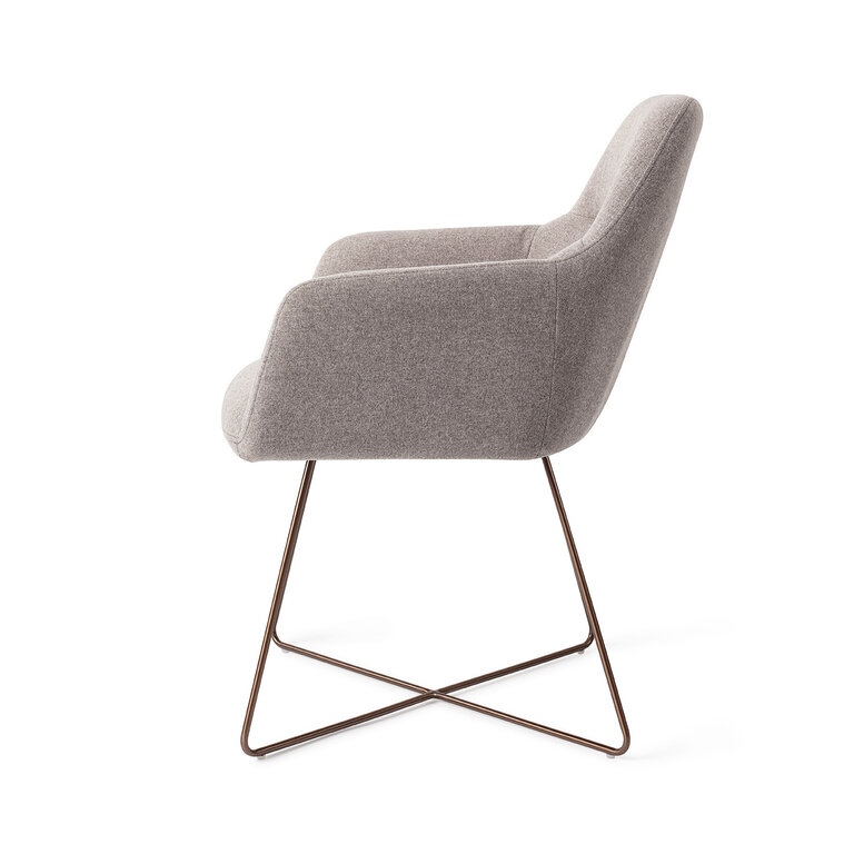 Jesper Home Kinko Earl Grey Dining Chair - Cross Rose