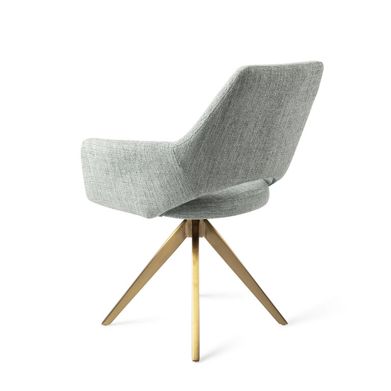 Jesper Home Yanai Soft Sage Dining Chair - Turn Gold