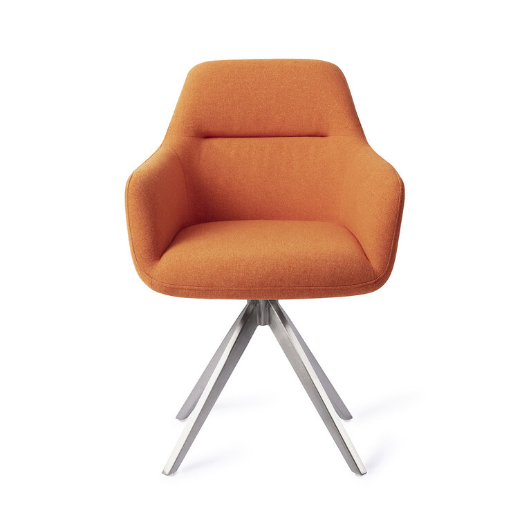 Jesper Home Kinko Tangerine Dining Chair - Turn Steel