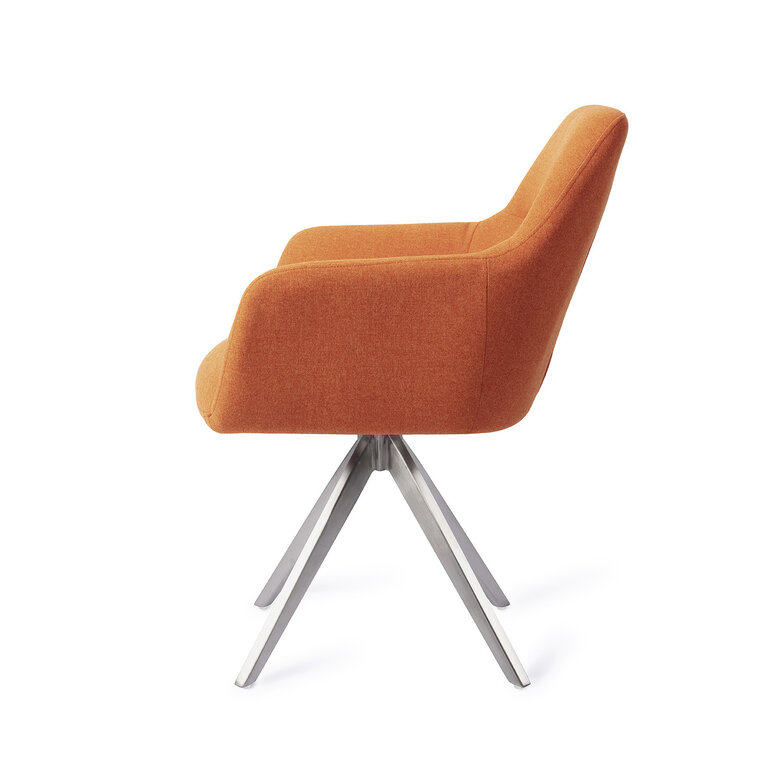 Jesper Home Kinko Tangerine Dining Chair - Turn Steel