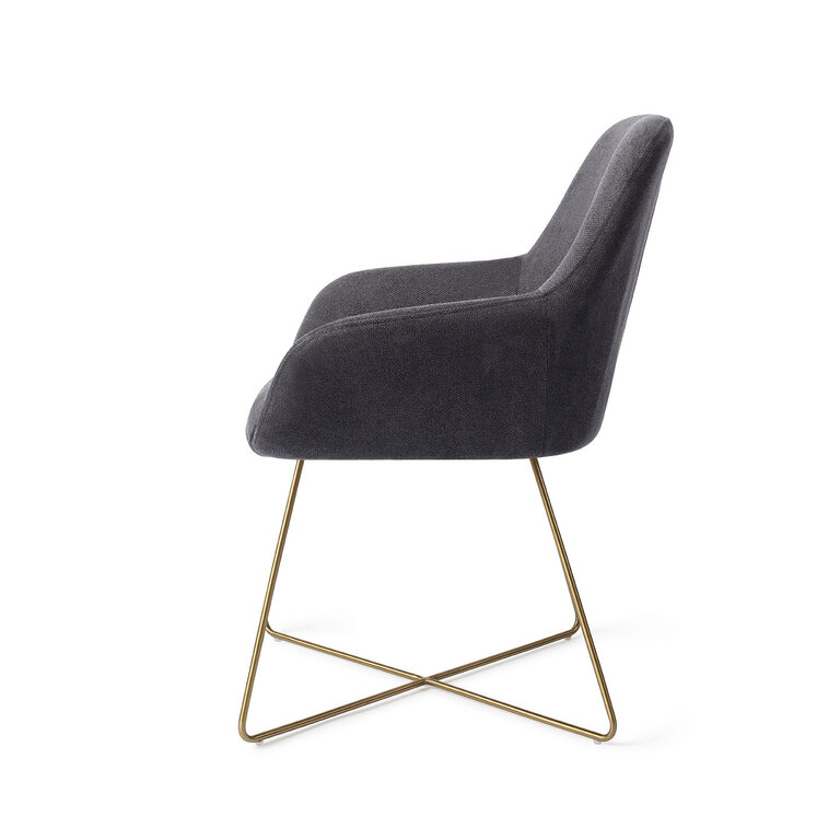 Jesper Home Kushi Black-Out Dining Chair - Cross Gold