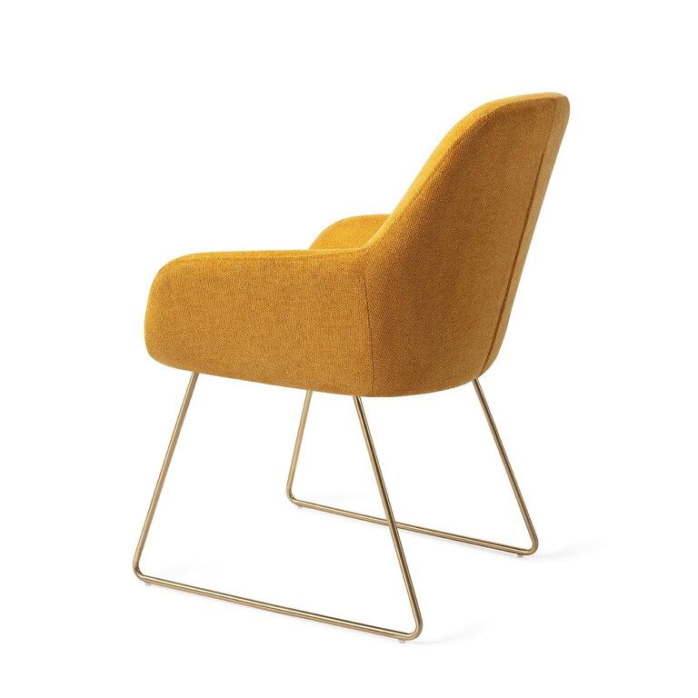 Jesper Home Kushi Sweet Corn Dining Chair - Slide Gold