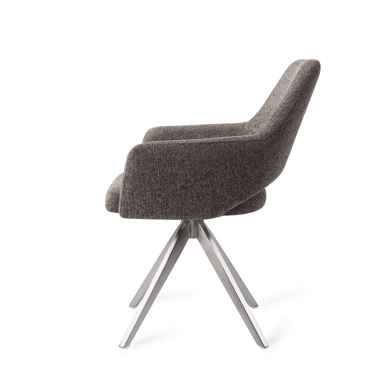 Jesper Home Yanai Amazing Grey Dining Chair - Turn Steel