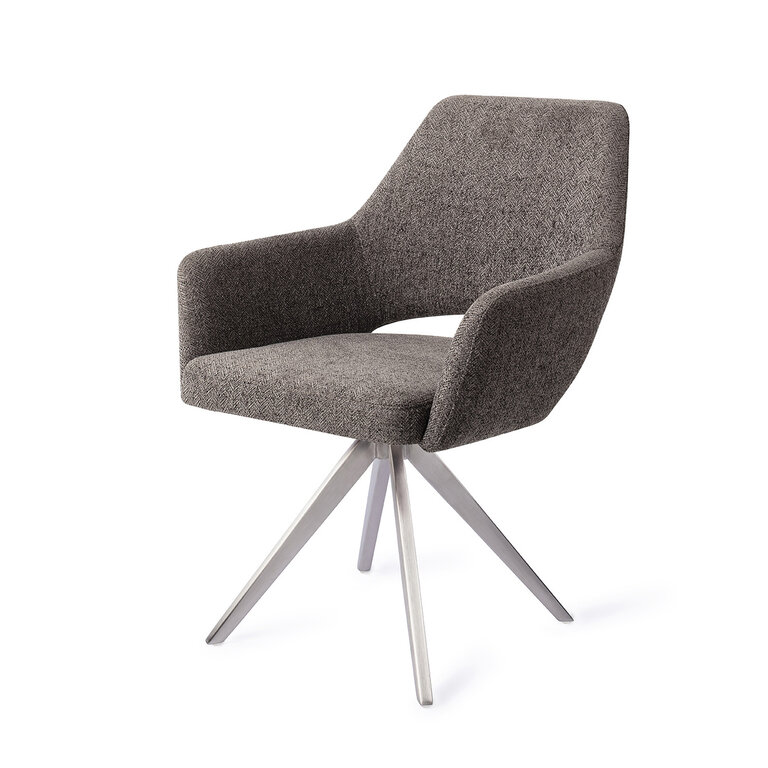 Jesper Home Yanai Amazing Grey Dining Chair - Turn Steel