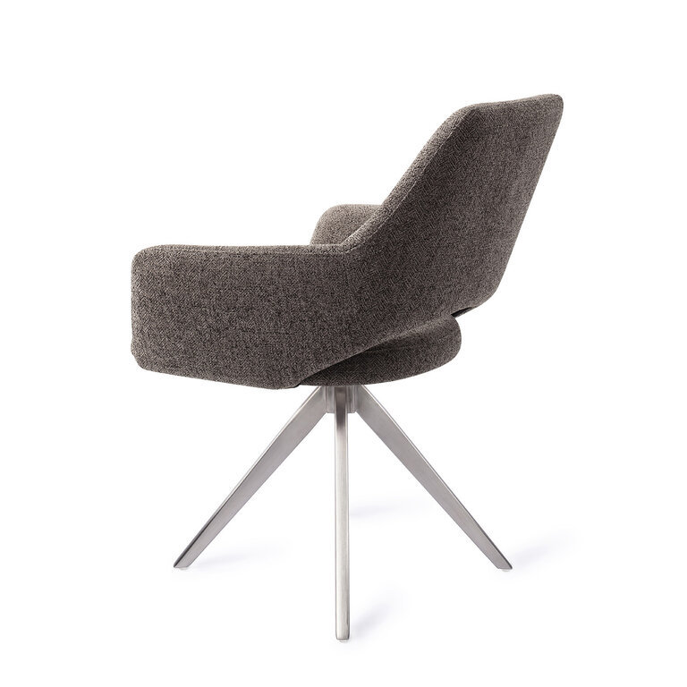 Jesper Home Yanai Amazing Grey Dining Chair - Turn Steel