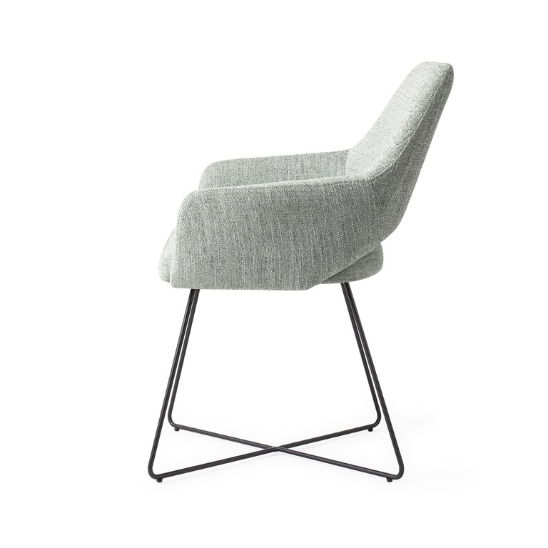 Jesper Home Yanai Soft Sage Dining Chair - Cross Black