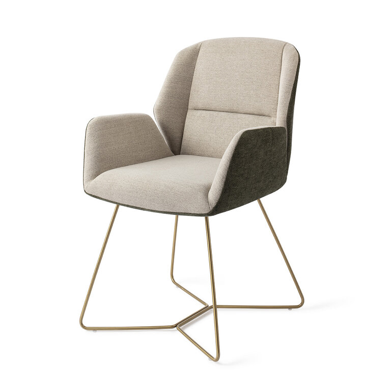 Jesper Home Myoko Popeye Dining Chair - Beehive Gold