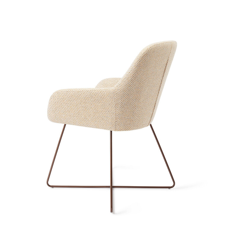 Jesper Home Kushi Trouty Tinge Dining Chair - Cross Rose