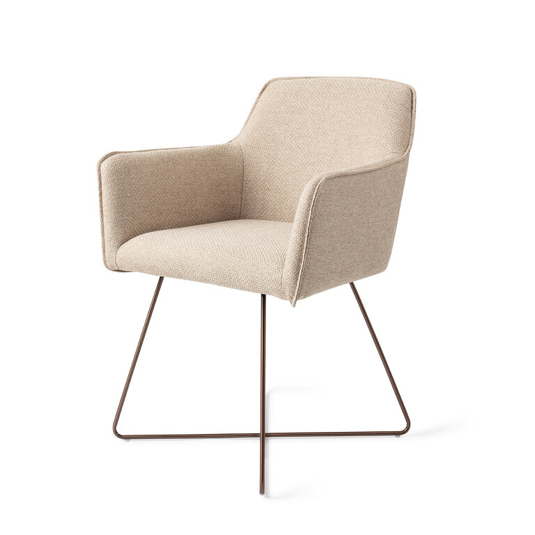 Jesper Home Hofu Wild Walnut Dining Chair - Cross Rose