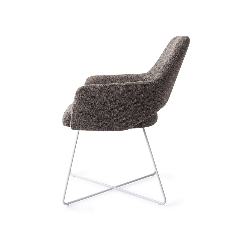 Jesper Home Yanai Amazing Grey Eetkamerstoel - Cross White