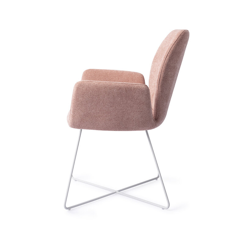 Jesper Home Misaki Anemone Dining Chair - Cross White