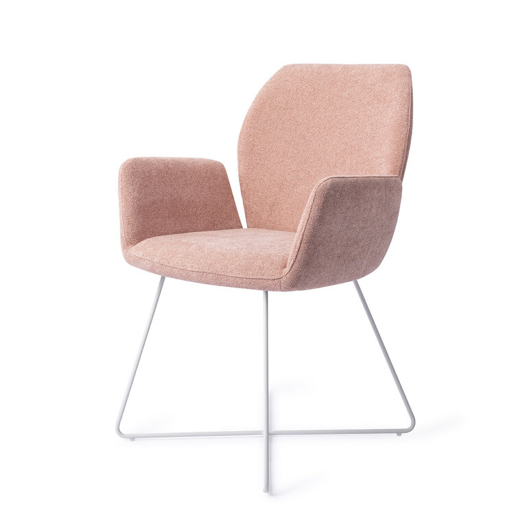 Jesper Home Misaki Anemone Dining Chair - Cross White