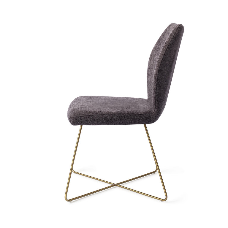 Jesper Home Ikata Almost Black Dining Chair - Cross Gold