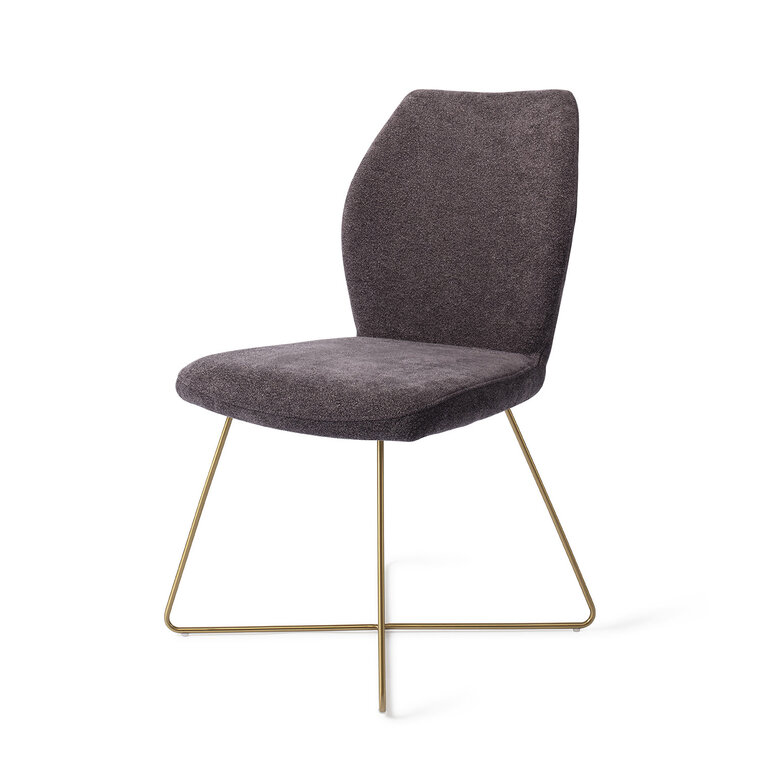 Jesper Home Ikata Almost Black Dining Chair - Cross Gold