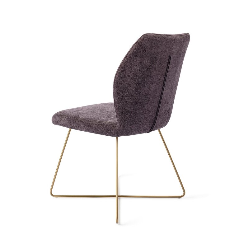 Jesper Home Ikata Almost Black Dining Chair - Cross Gold