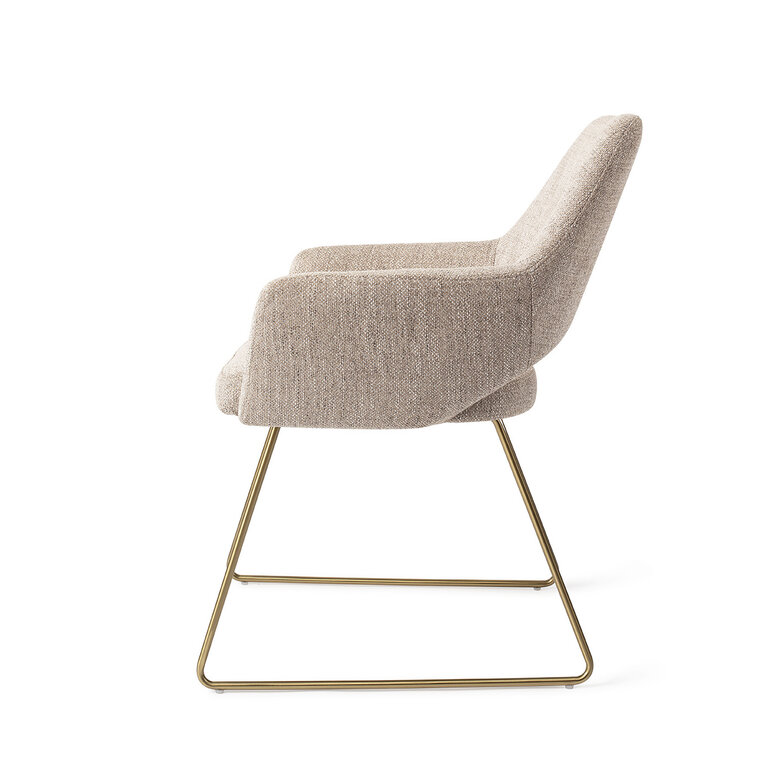 Jesper Home Yanai Biscuit Beach Dining Chair - Slide Gold