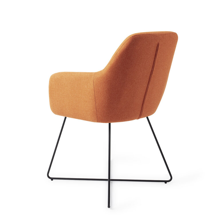 Jesper Home Kinko Tangerine Dining Chair - Cross Black