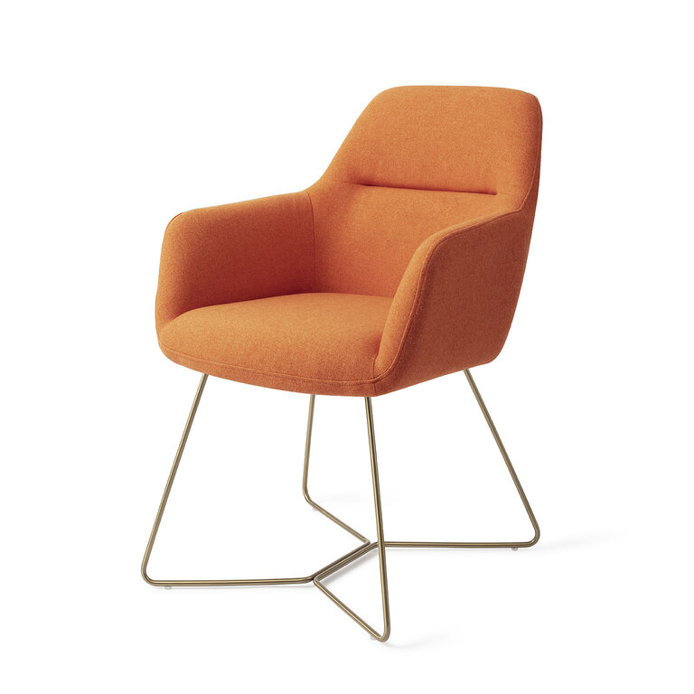 Jesper Home Kinko Tangerine Dining Chair - Beehive Gold