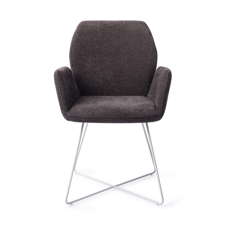 Jesper Home Misaki Almost Black Dining Chair - Cross White