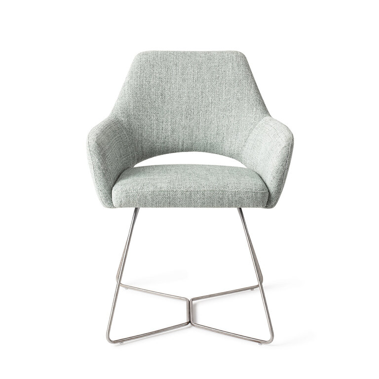 Jesper Home Yanai Soft Sage Dining Chair - Beehive Steel